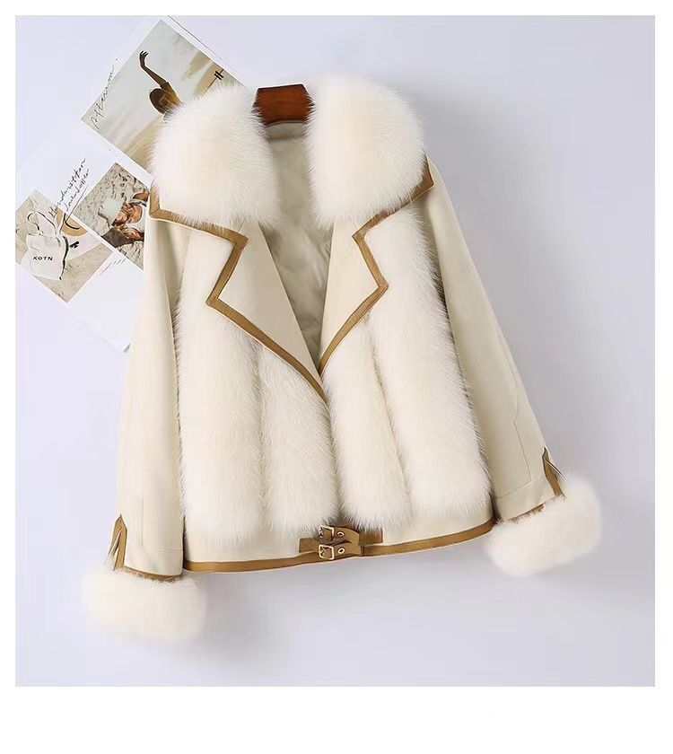 Elegant Imitation Fox Fur Jacket