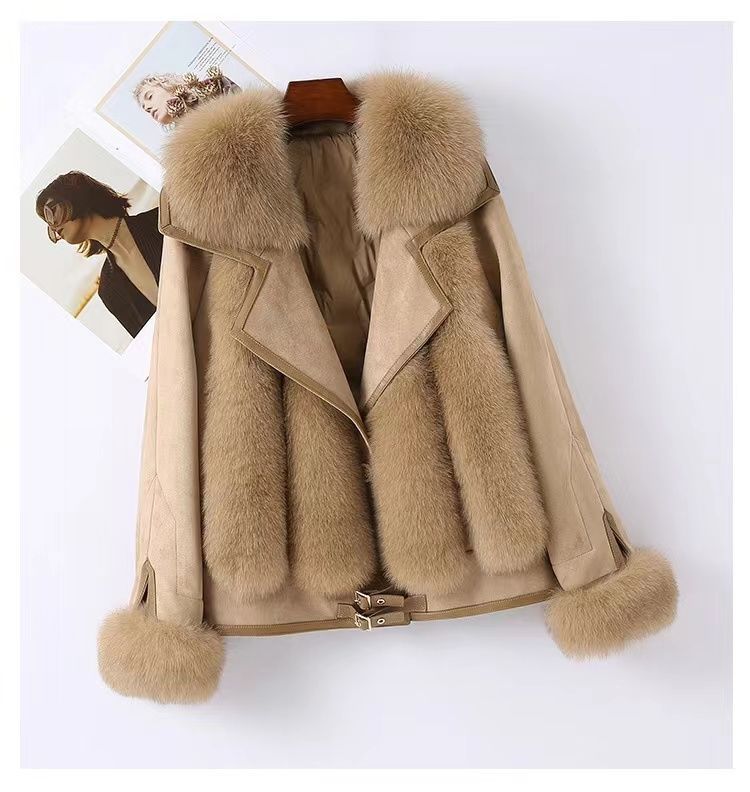 Elegant Imitation Fox Fur Jacket