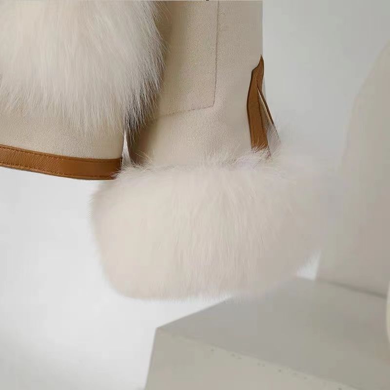 Elegant Imitation Fox Fur Jacket