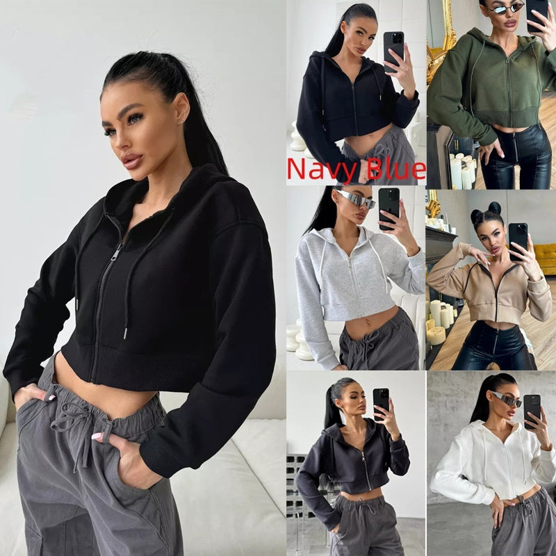 Cropped Loose Hoodie