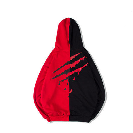 2-sided Patchwork Loose Hoodie