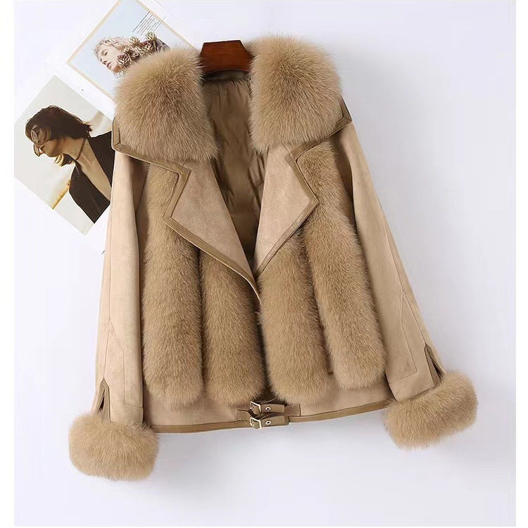 Elegant Imitation Fox Fur Jacket