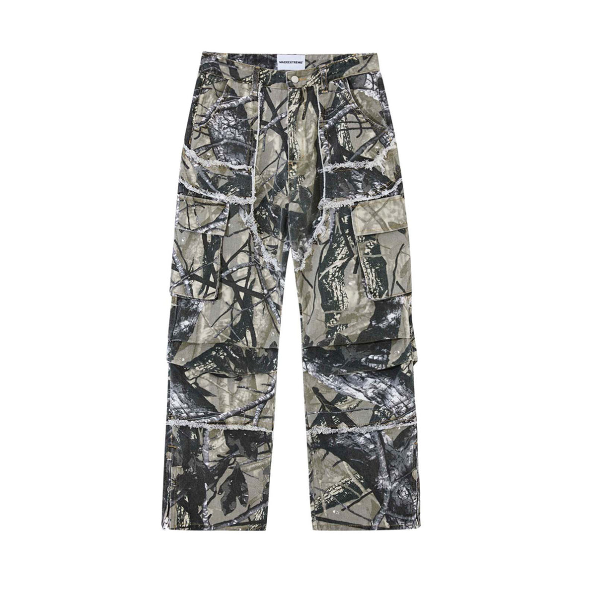 Guochao Brand Street Jungle Camouflage Leaf Trousers Loose