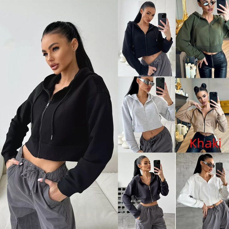 Cropped Loose Hoodie