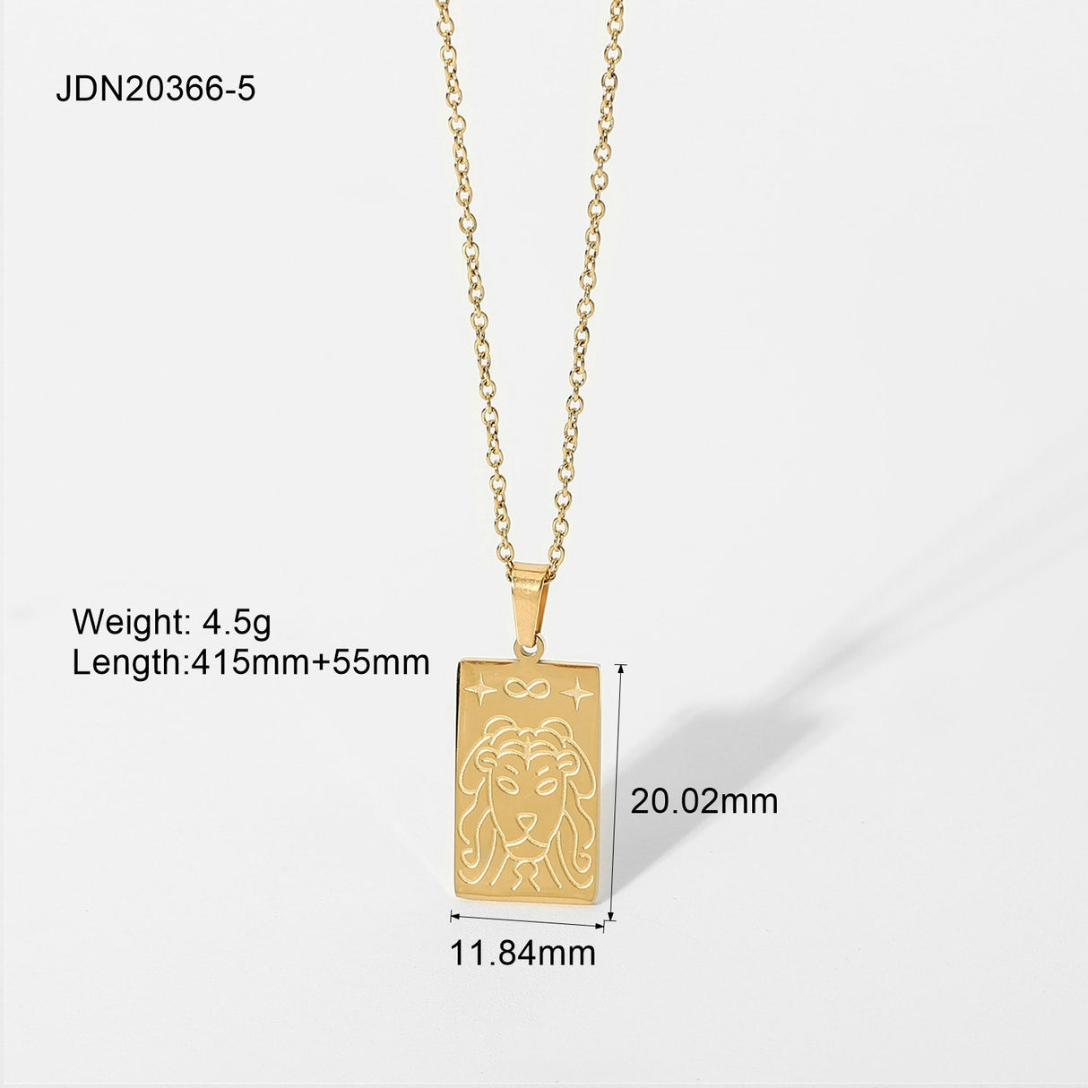 Statement Square Tarot Signet Pendant Necklace