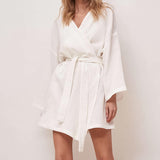 Women's Fashion Minimalist Long Sleeve Nightgown