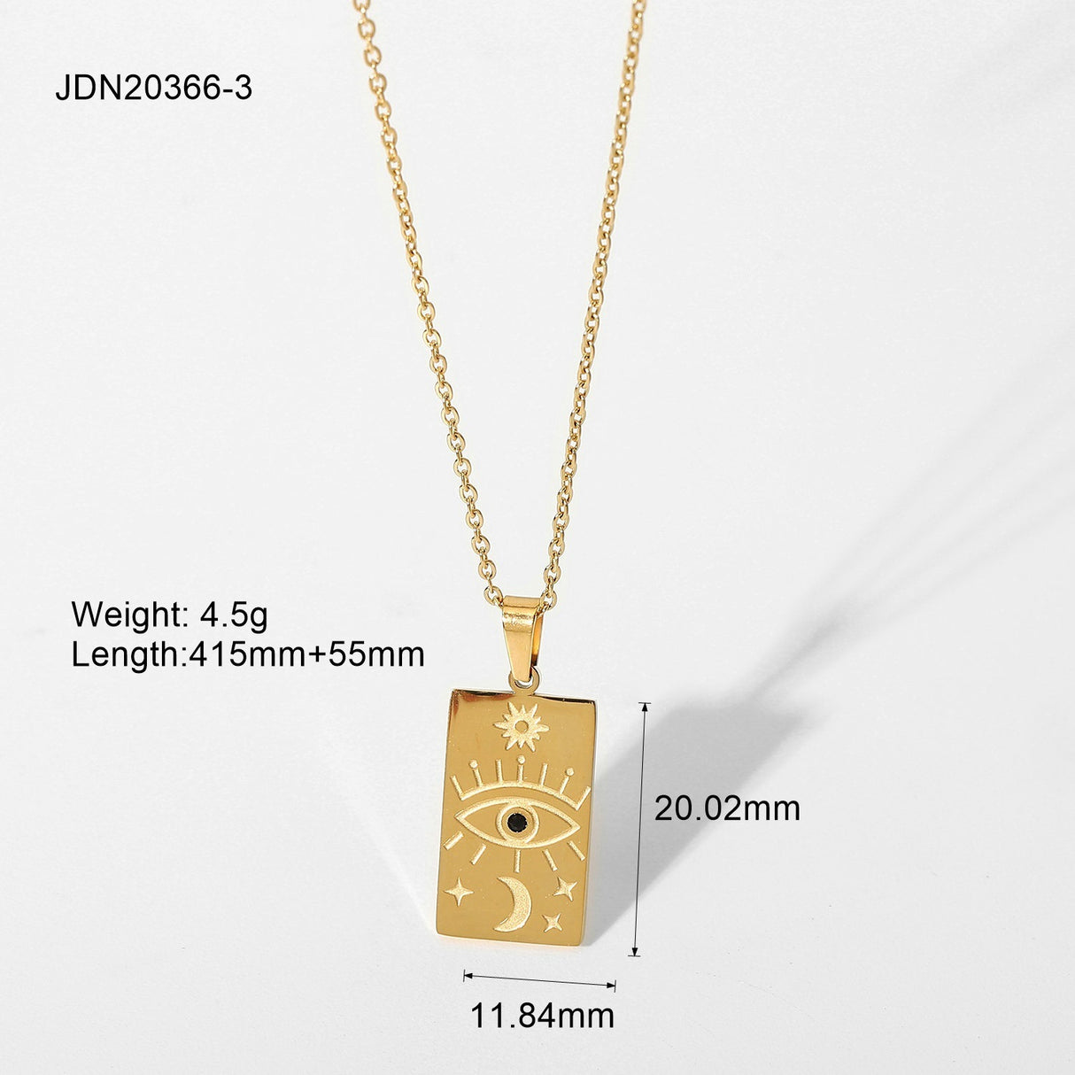 Statement Square Tarot Signet Pendant Necklace