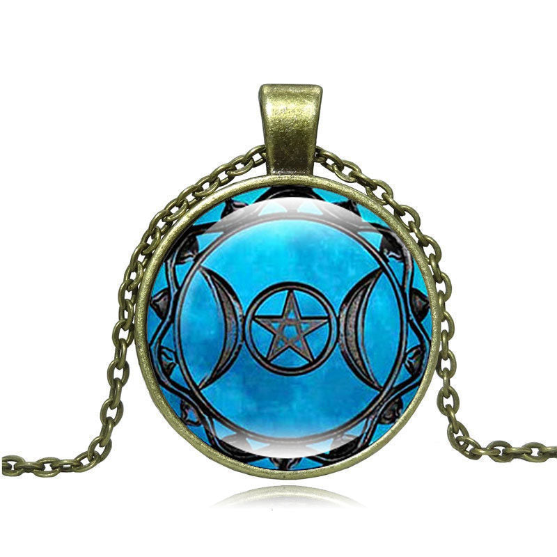 Triple Moon Goddess Pendants Triple Moon Goddess Necklaces