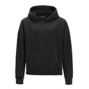 European And American High-Street Washed Short, Personalized Tailoring Side Slit Loose Hooded Sweater