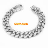 Dense Diamond Men's Cuban Link Chain Necklace Hip Hop