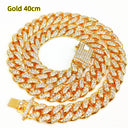 Dense Diamond Men's Cuban Link Chain Necklace Hip Hop