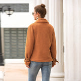 Composite fur biker jacket