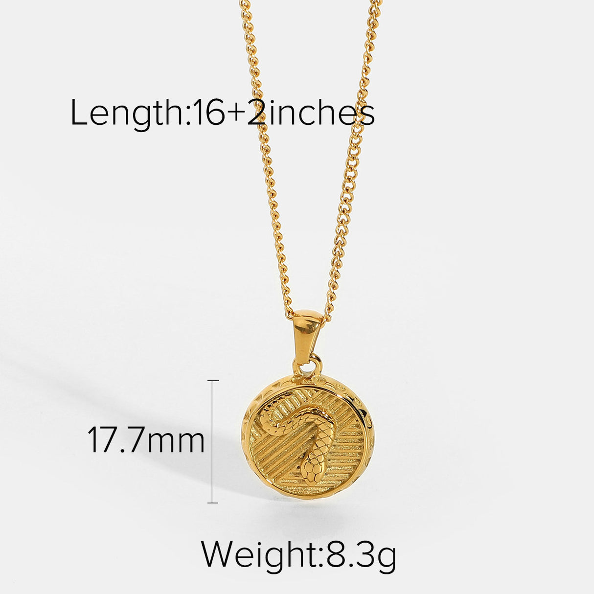 Statement Square Tarot Signet Pendant Necklace