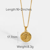Statement Square Tarot Signet Pendant Necklace