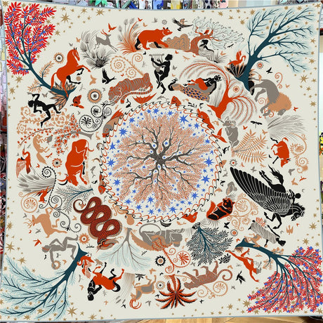Jungle Animal Silk-like Fur Women's Shawl Warm Scarf