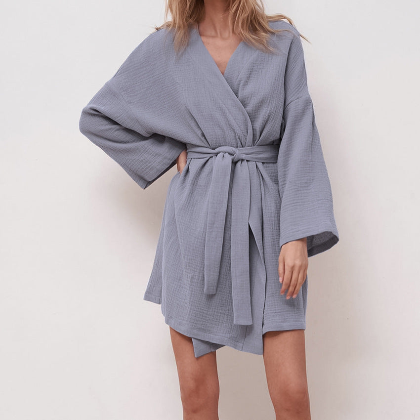 Women's Fashion Minimalist Long Sleeve Nightgown