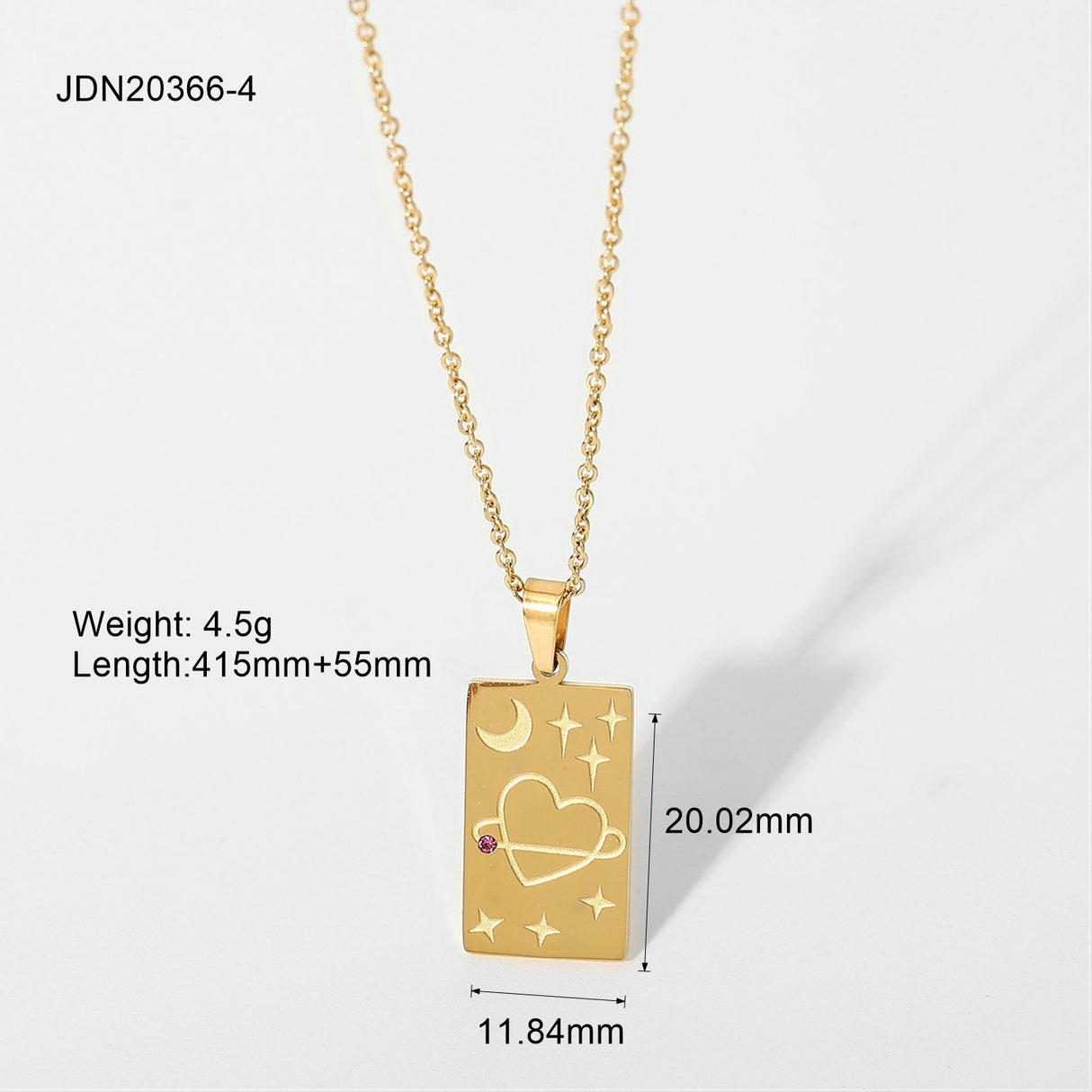 Statement Square Tarot Signet Pendant Necklace
