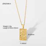 Statement Square Tarot Signet Pendant Necklace