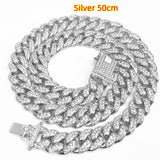 Dense Diamond Men's Cuban Link Chain Necklace Hip Hop