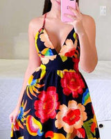 Fashion Print Urban Casual Women's Swing Dress