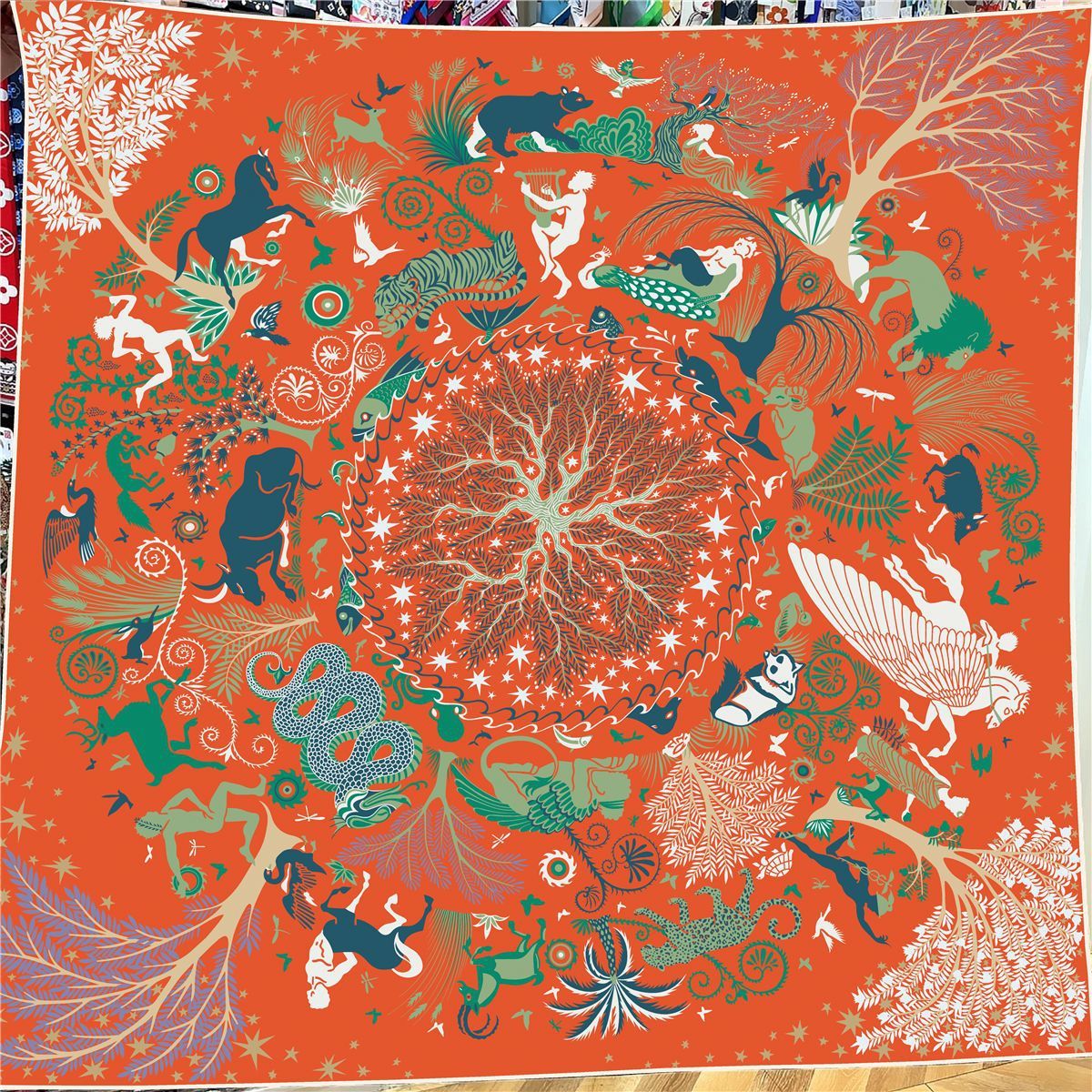 Jungle Animal Silk-like Fur Women's Shawl Warm Scarf
