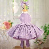 Girls' Fashion Velvet Dream Purple Princess Dress