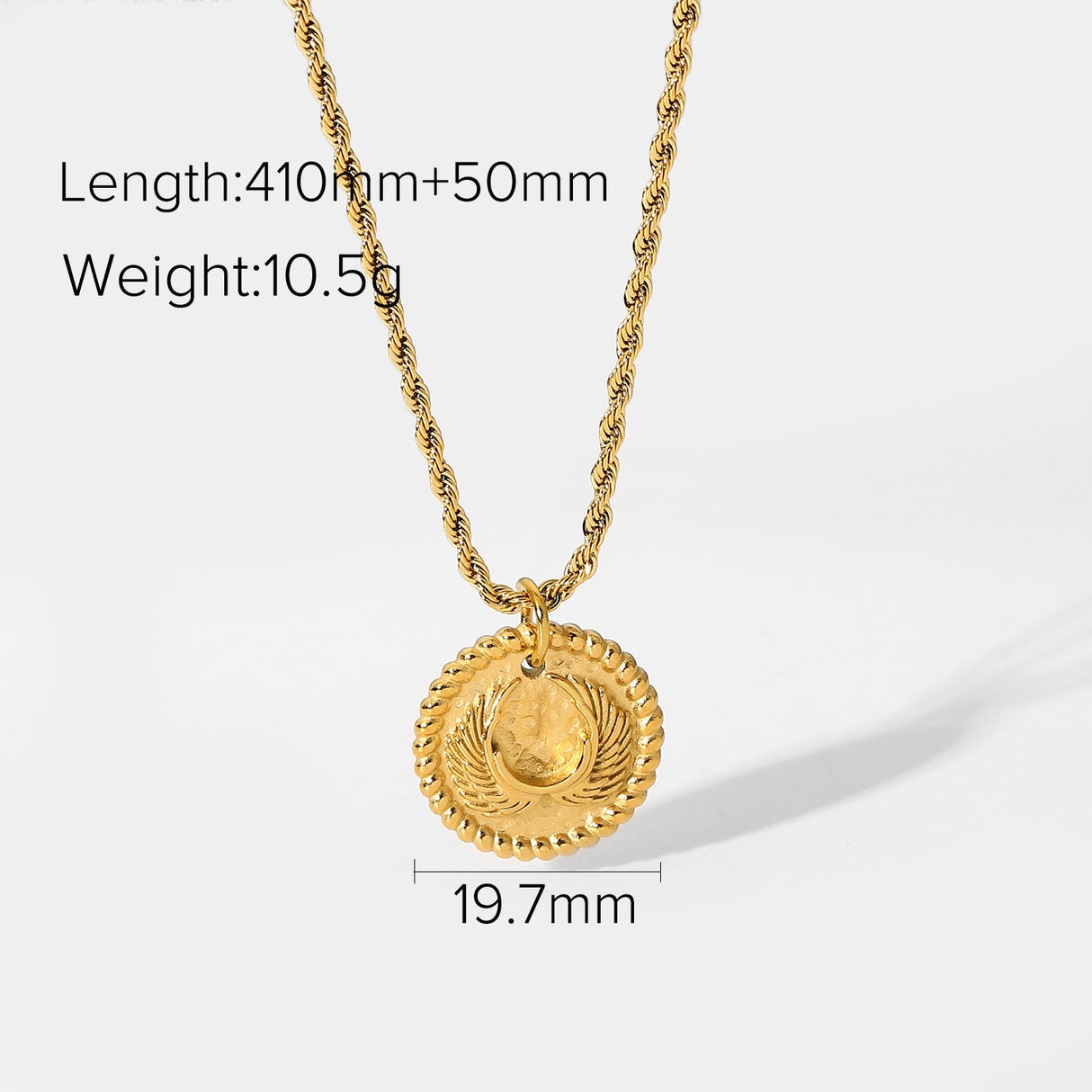 Statement Square Tarot Signet Pendant Necklace