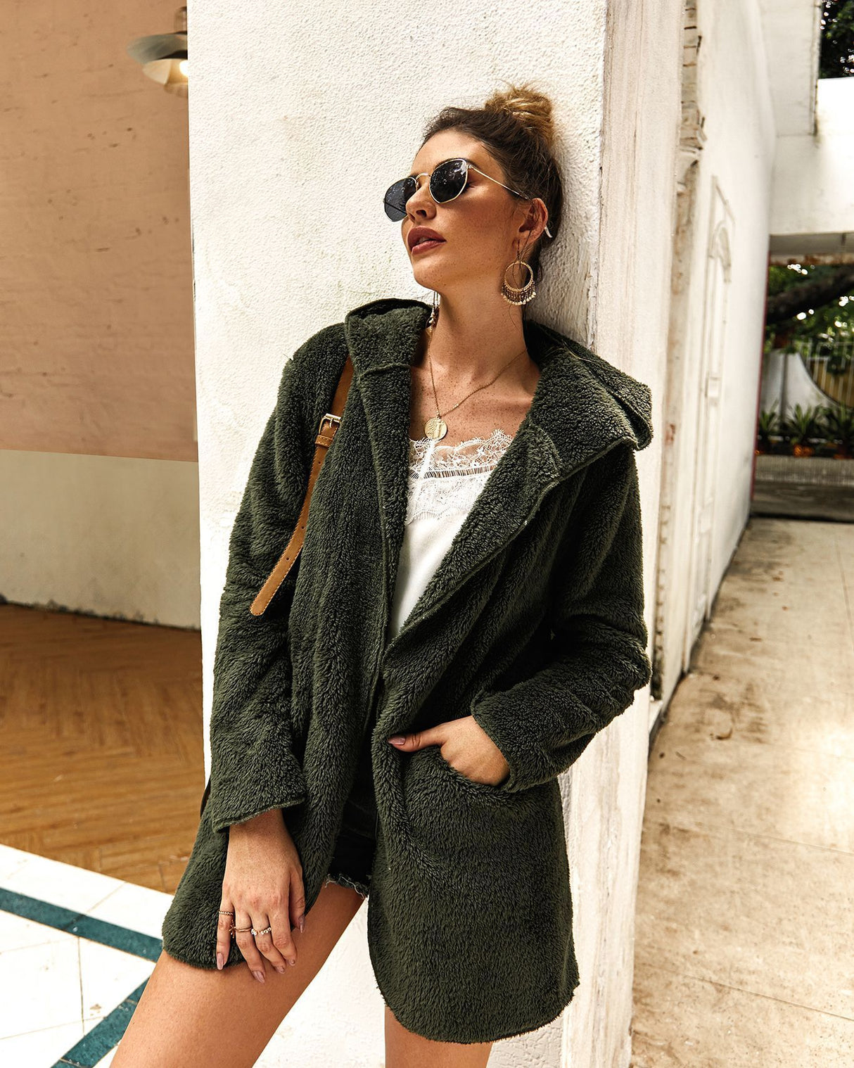 Fur hooded jacket