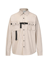 Three-dimensional Tailoring Multi-pocket Function Loose Shirt Jacket