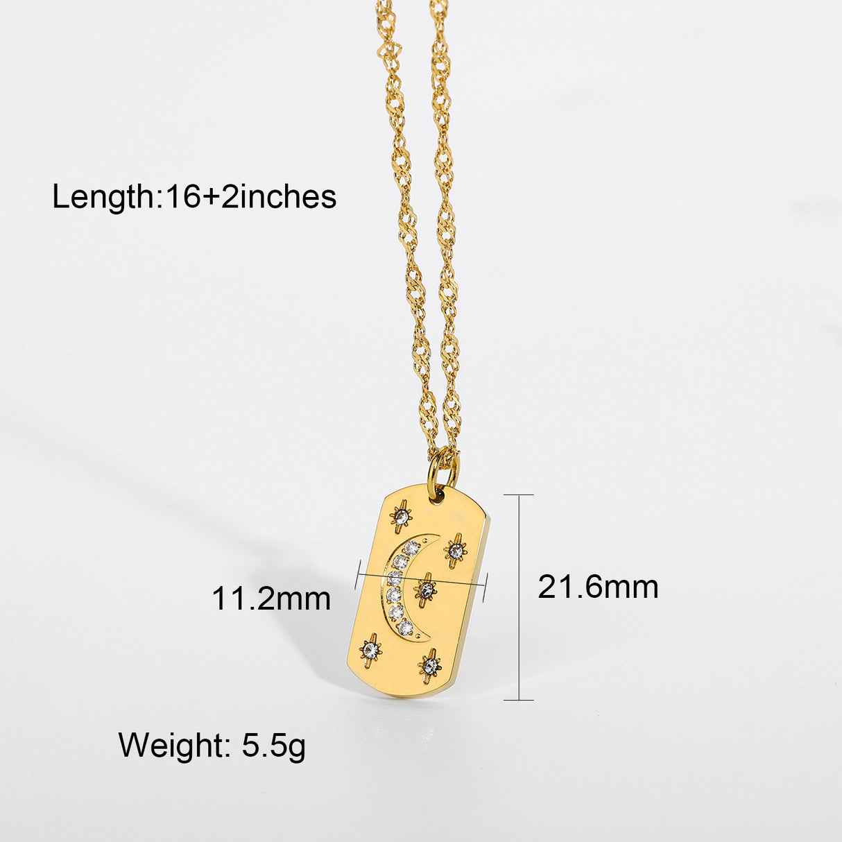Statement Square Tarot Signet Pendant Necklace