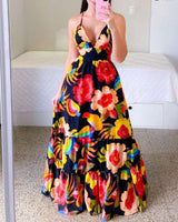 Fashion Print Urban Casual Women's Swing Dress