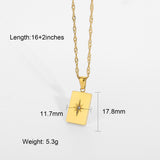 Statement Square Tarot Signet Pendant Necklace