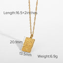Statement Square Tarot Signet Pendant Necklace