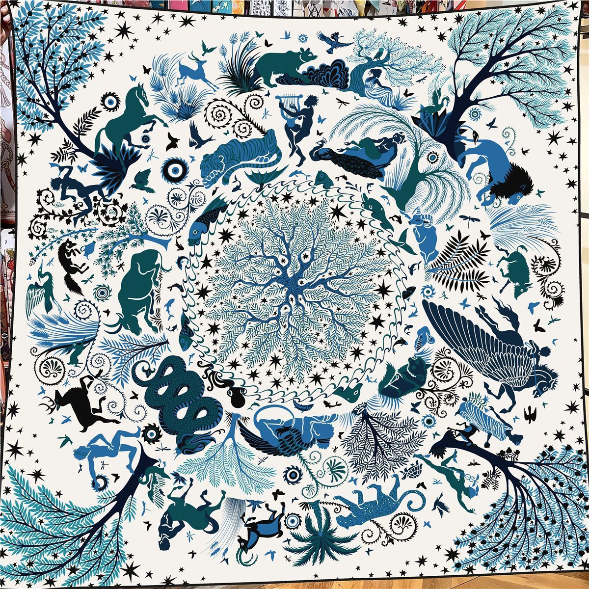Jungle Animal Silk-like Fur Women's Shawl Warm Scarf
