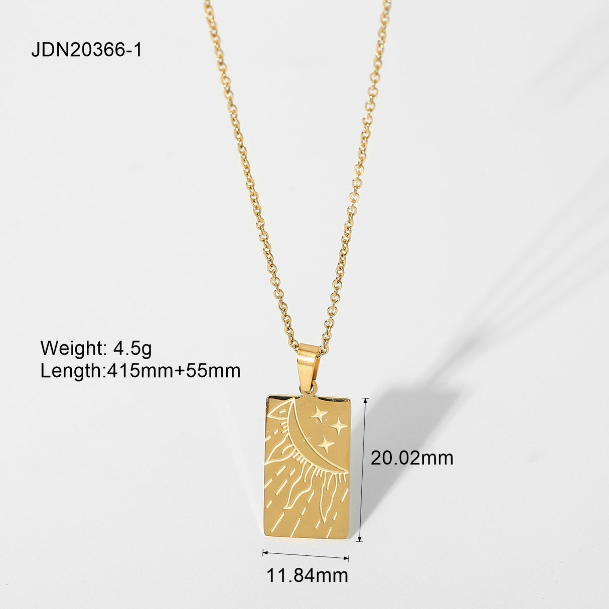 Statement Square Tarot Signet Pendant Necklace
