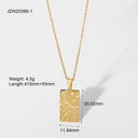 Statement Square Tarot Signet Pendant Necklace