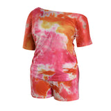 Tie-dye Fashion Temperament European And American Urban Casual Suit