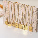 Statement Square Tarot Signet Pendant Necklace