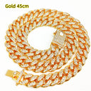 Dense Diamond Men's Cuban Link Chain Necklace Hip Hop