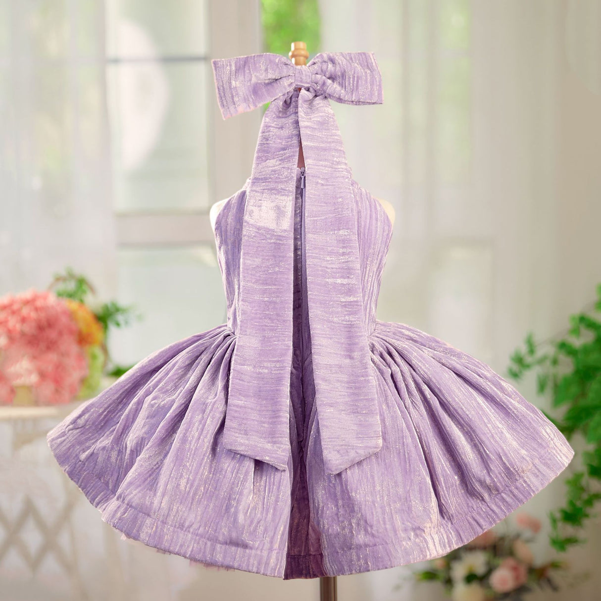 Girls' Fashion Velvet Dream Purple Princess Dress