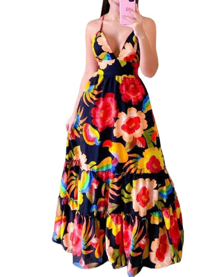 Fashion Print Urban Casual Women's Swing Dress