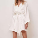 Women's Fashion Minimalist Long Sleeve Nightgown