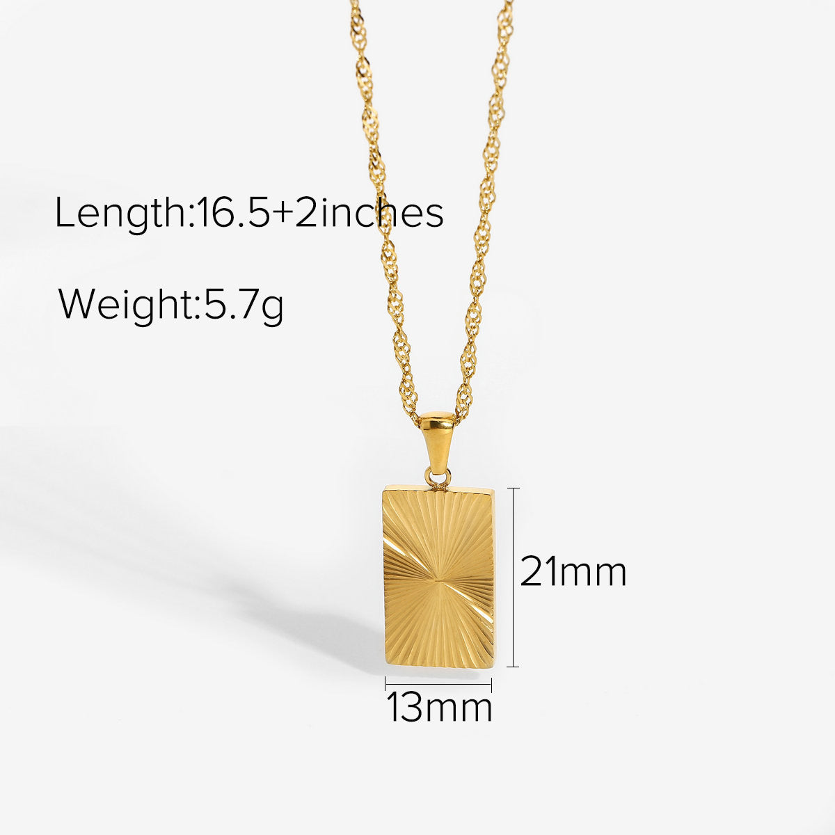 Statement Square Tarot Signet Pendant Necklace