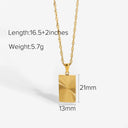 Statement Square Tarot Signet Pendant Necklace