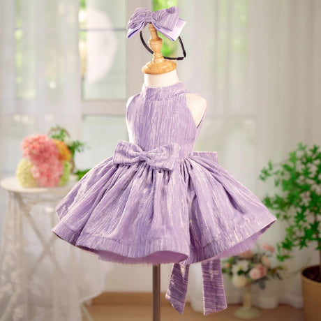 Girls' Fashion Velvet Dream Purple Princess Dress