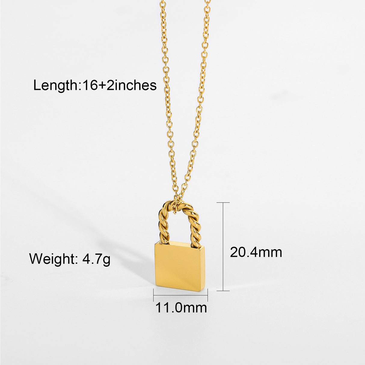 Statement Square Tarot Signet Pendant Necklace