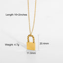 Statement Square Tarot Signet Pendant Necklace
